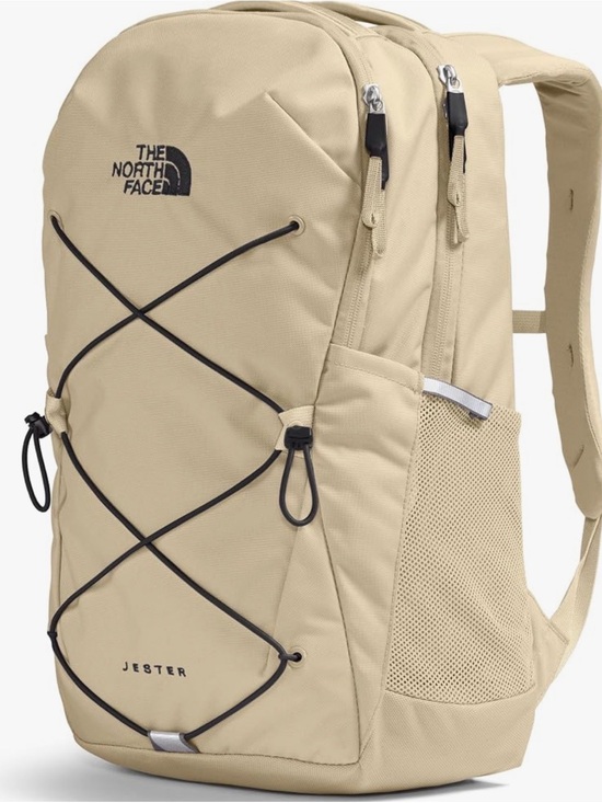 The North Face Handbags - The North Face Jester Backpack in beige with black bungee